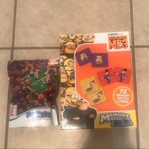 Minion puzzle and memory matching set